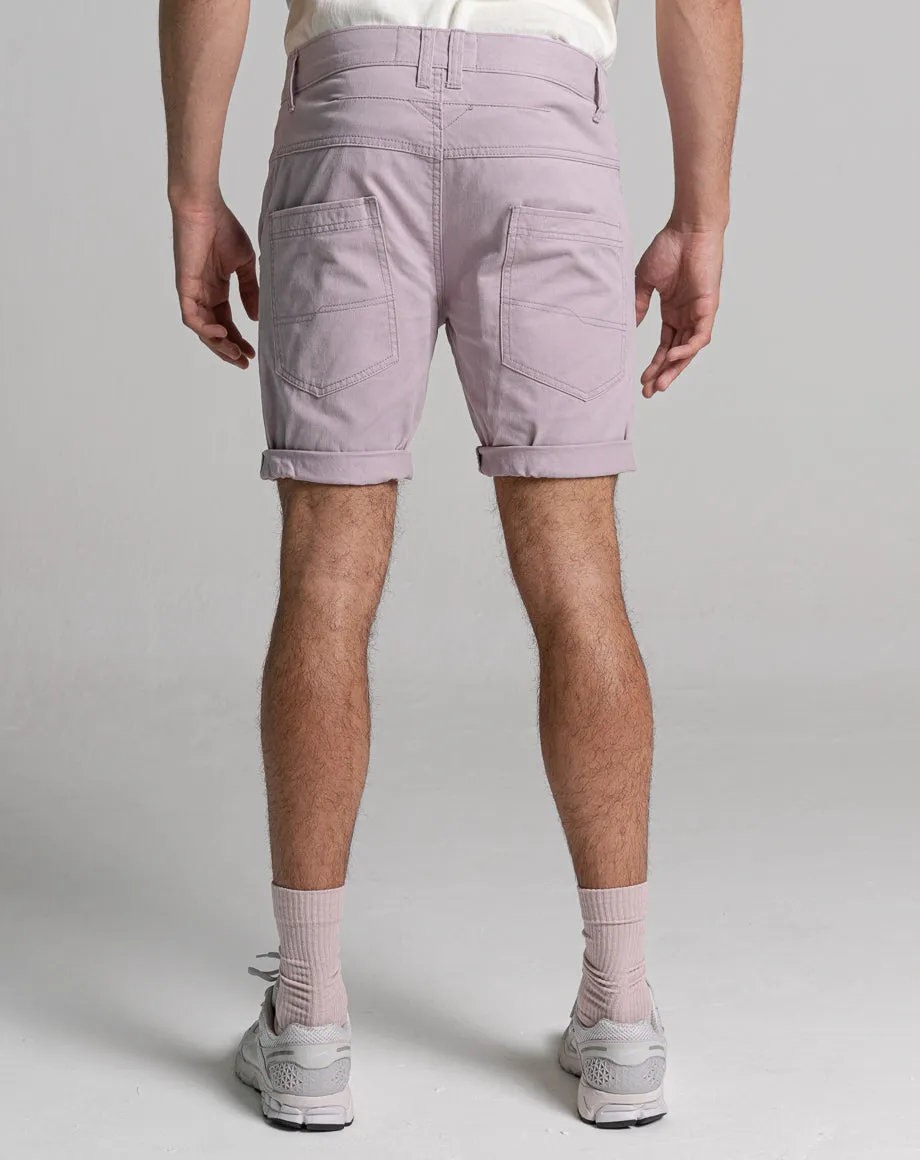 ESSENTIAL REGULAR FIT CHINO SHORTS | LILAC