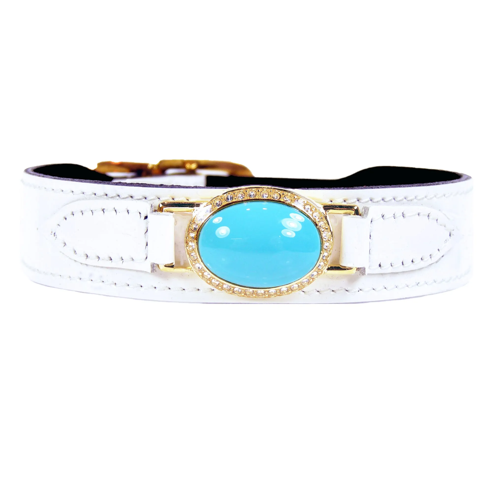 Estate Dog Collar in White & Gold