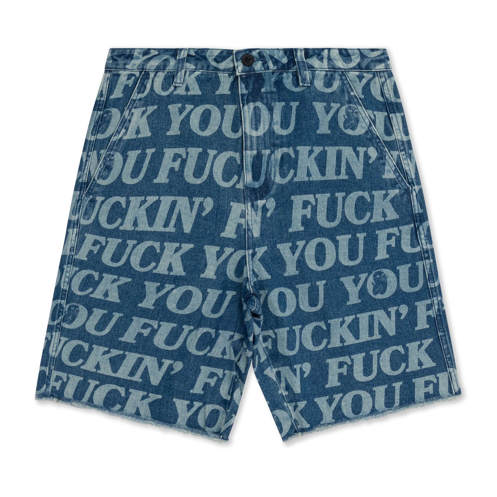 Fuckin Fuck Denim Shorts (Medium Wash)