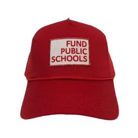 Fund Public Schools Trucker Cap - Red and White