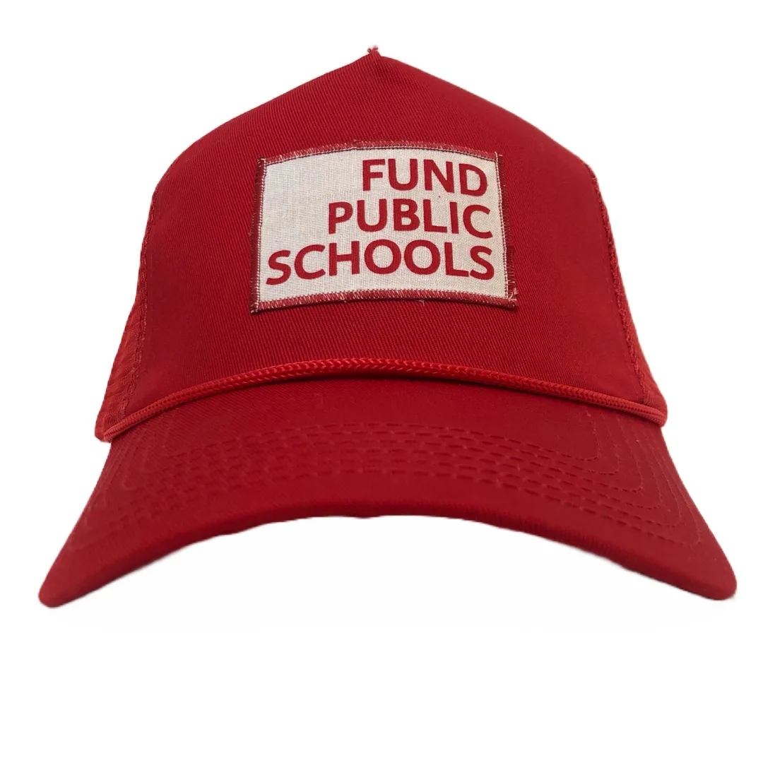 Fund Public Schools Trucker Cap - Red and White