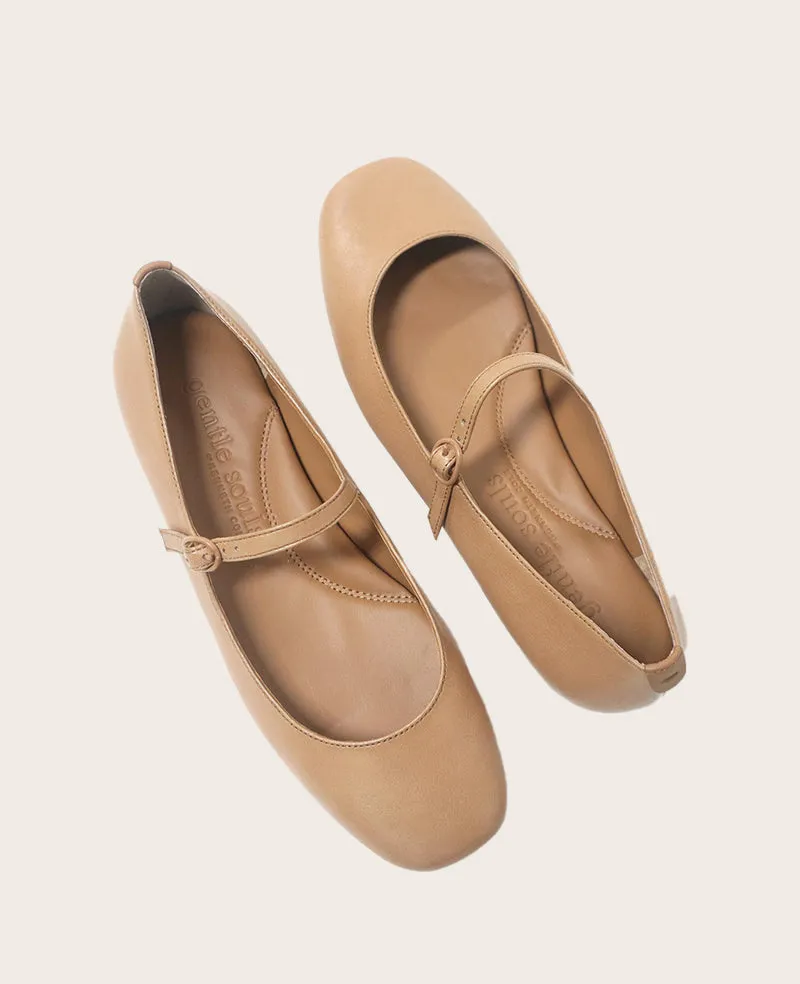 GENTLE SOULS - Wynona Leather Mary Jane Ballet Flat