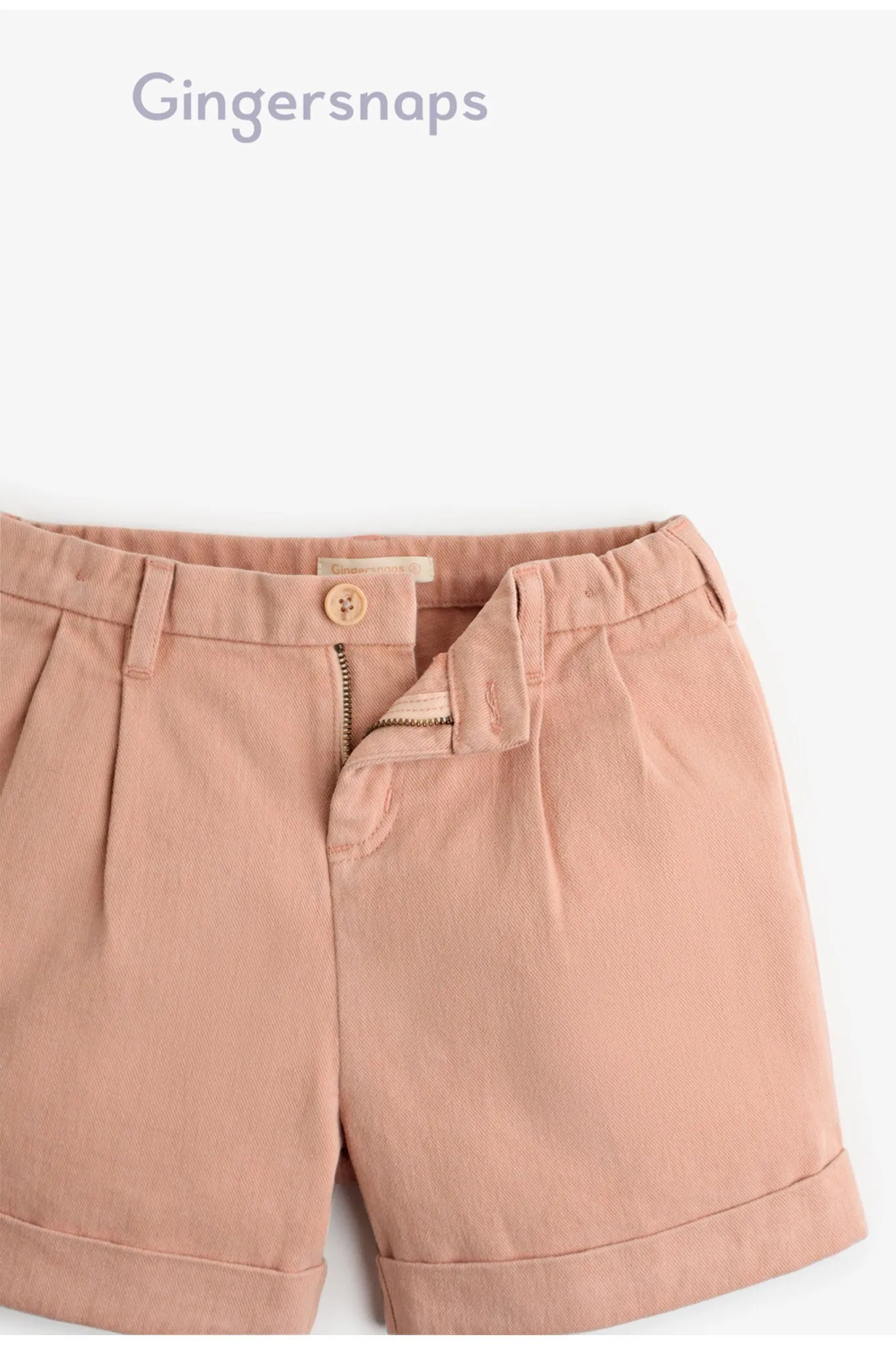 Gingersnaps Pleated Cuffed Shorts