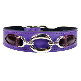 Hartman Dog Collar in Grape, Burgundy & Nickel