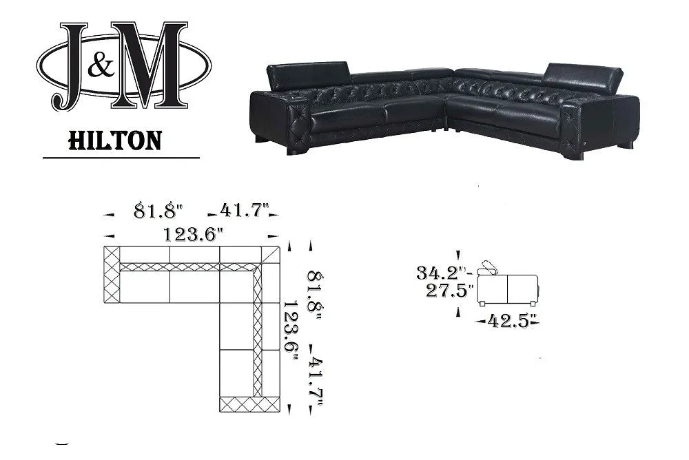 Hilton Premium Leather Sectional Sofa