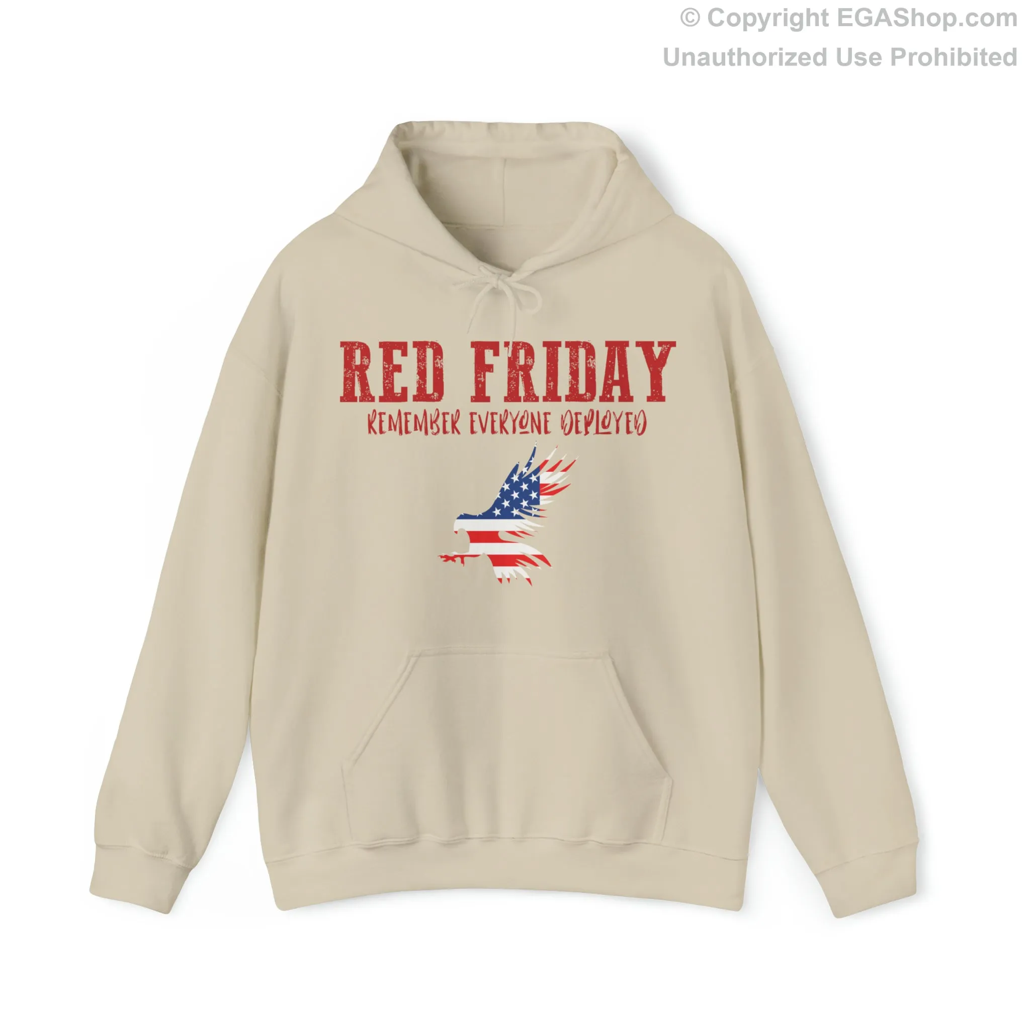 Hoodie: R.E.D. Friday with American Flag Eagle