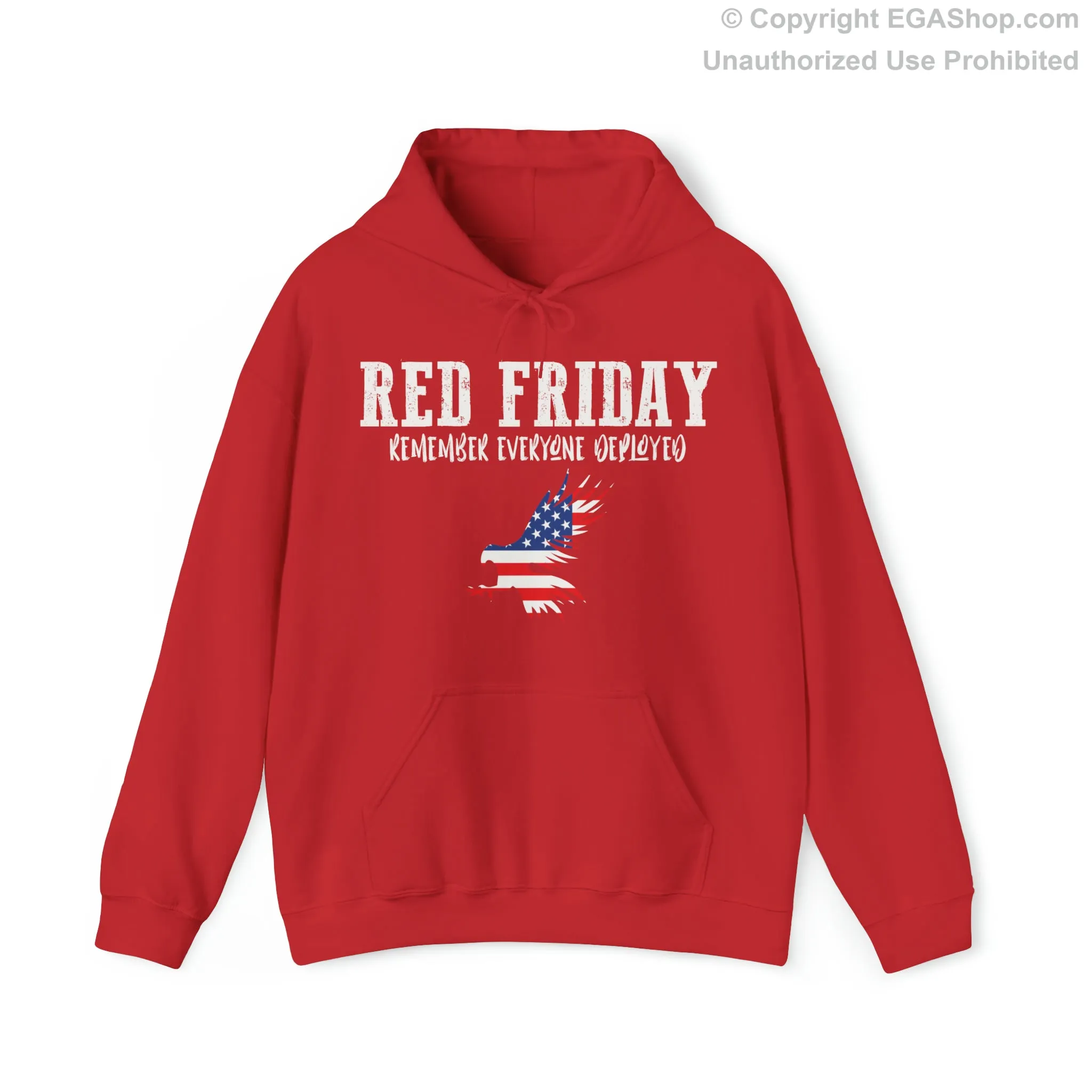 Hoodie: R.E.D. Friday with American Flag Eagle