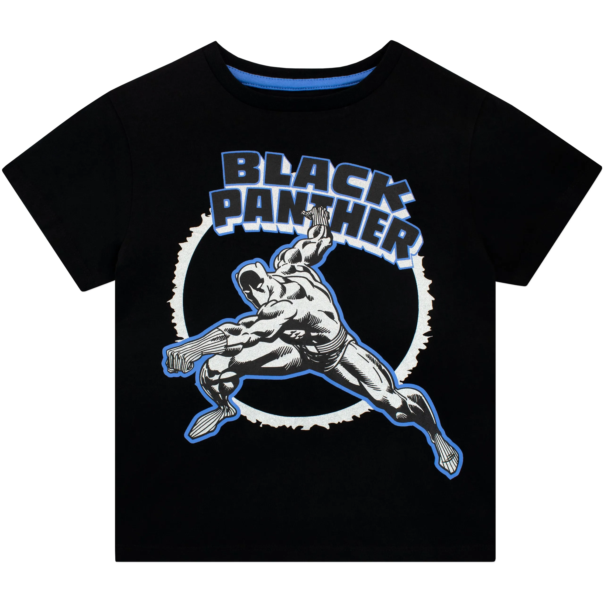 Kids Black Panther T-Shirt and Shorts Set