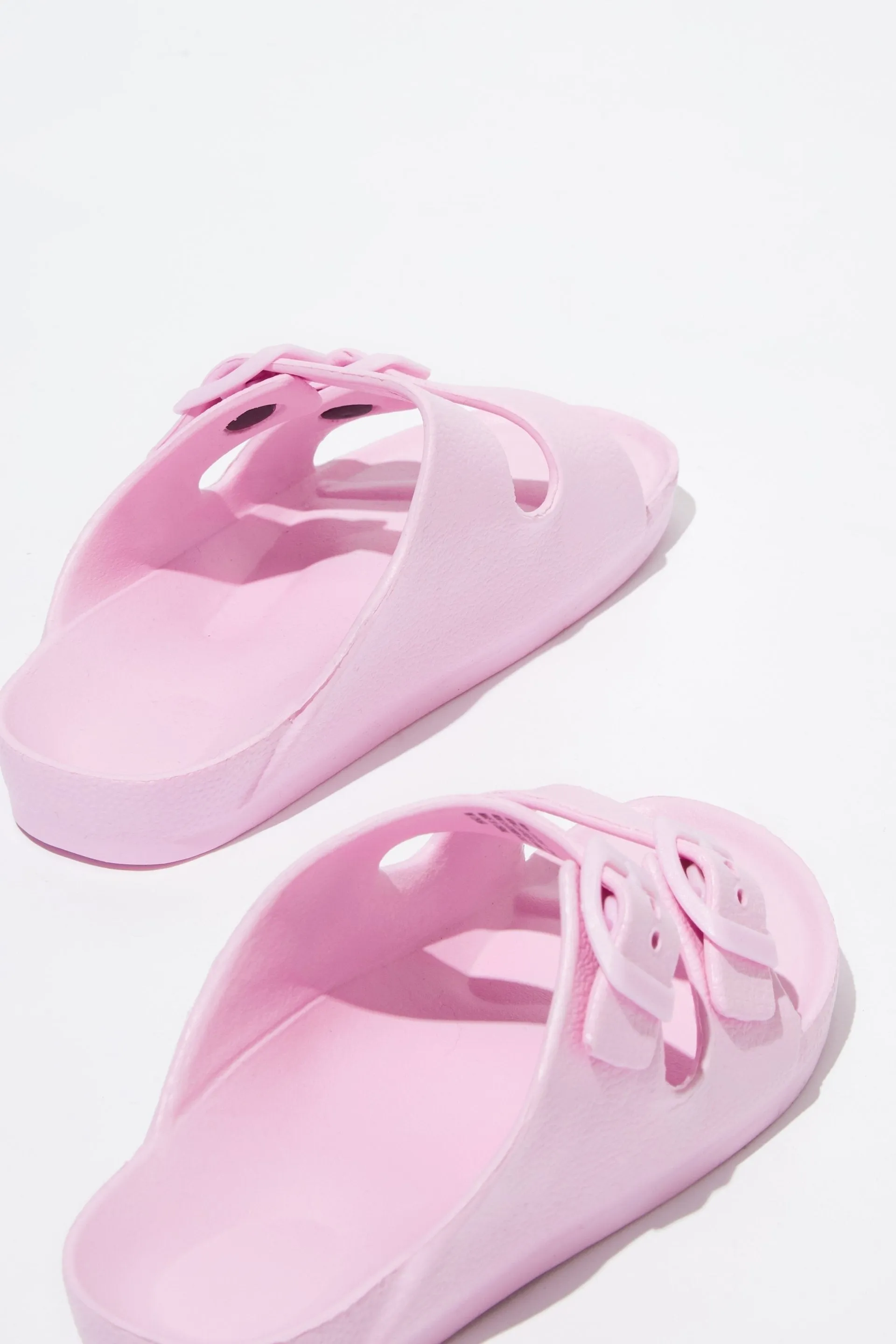 Kids Twin Strap Slide - Pink Lavendar