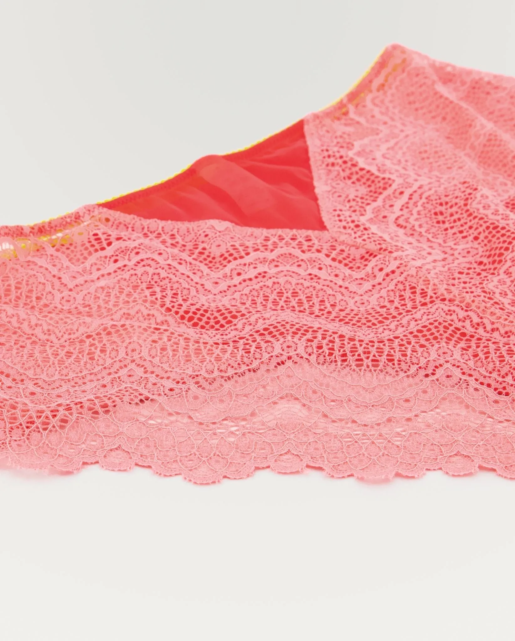 Lace Highwaist Briefs Coral