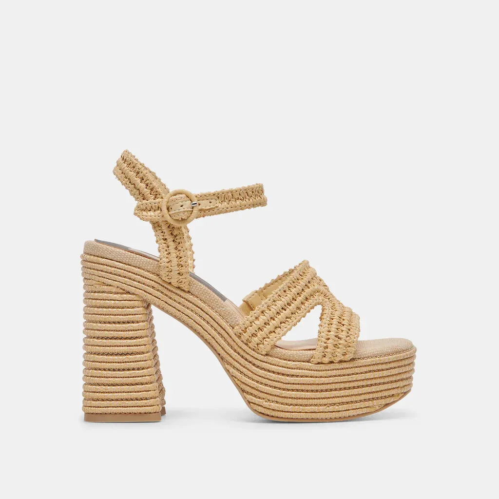 Lacye Heels Natural Woven