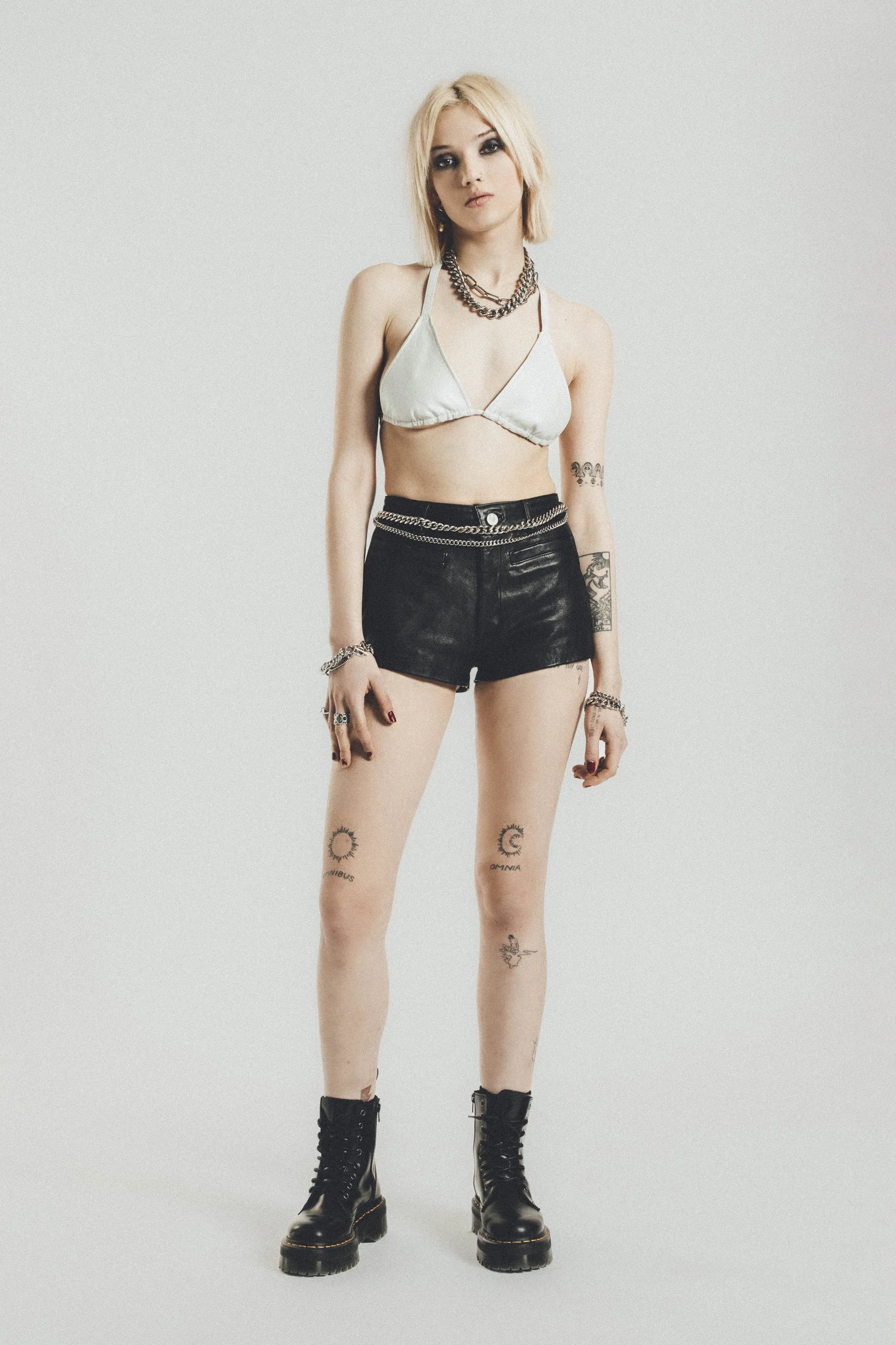 Leather Bra | Pearl