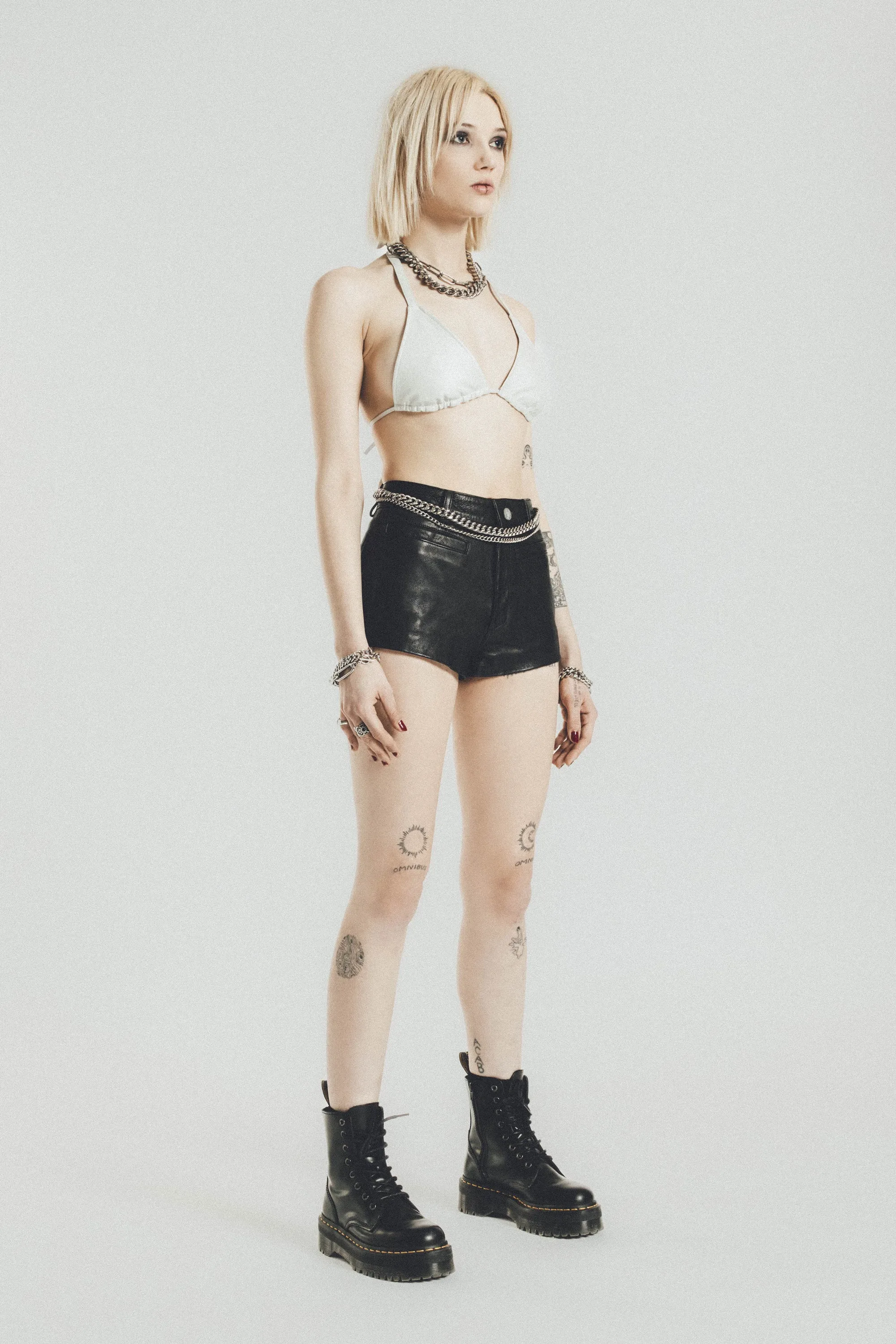 Leather Bra | Pearl