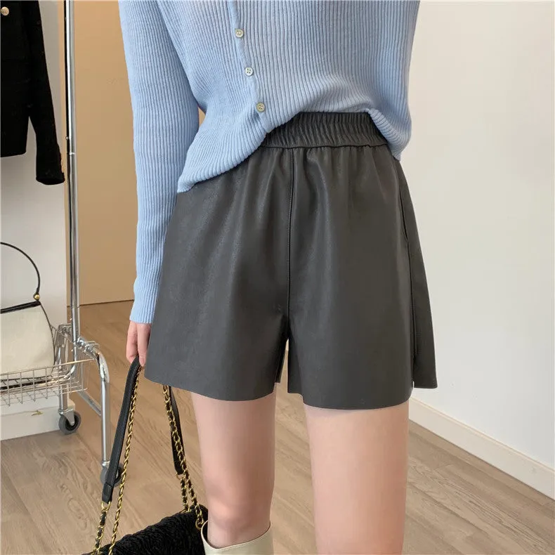 Leather shorts (preorder/ 3 colours)