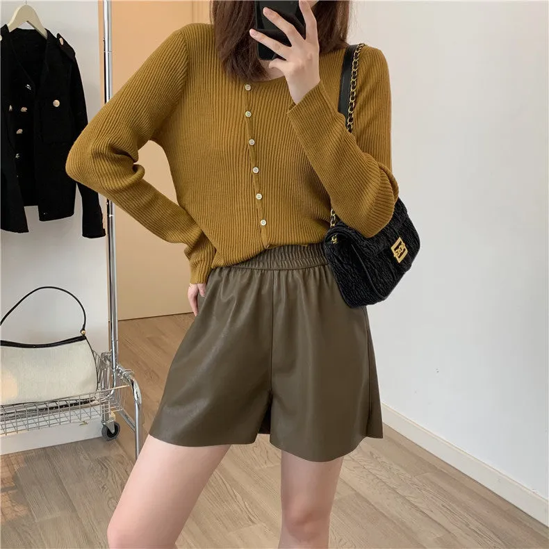 Leather shorts (preorder/ 3 colours)