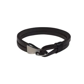 Lincoln Leather Bracelet in Brown (Size M)