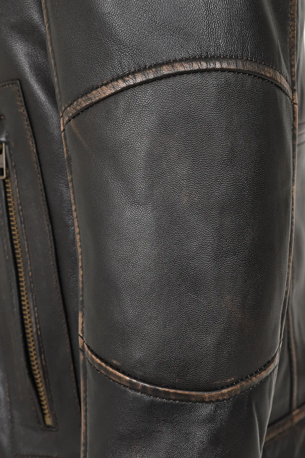 Men's Brown Classic Genuine Nappa Leather Jacket  - 'ARMANDO'