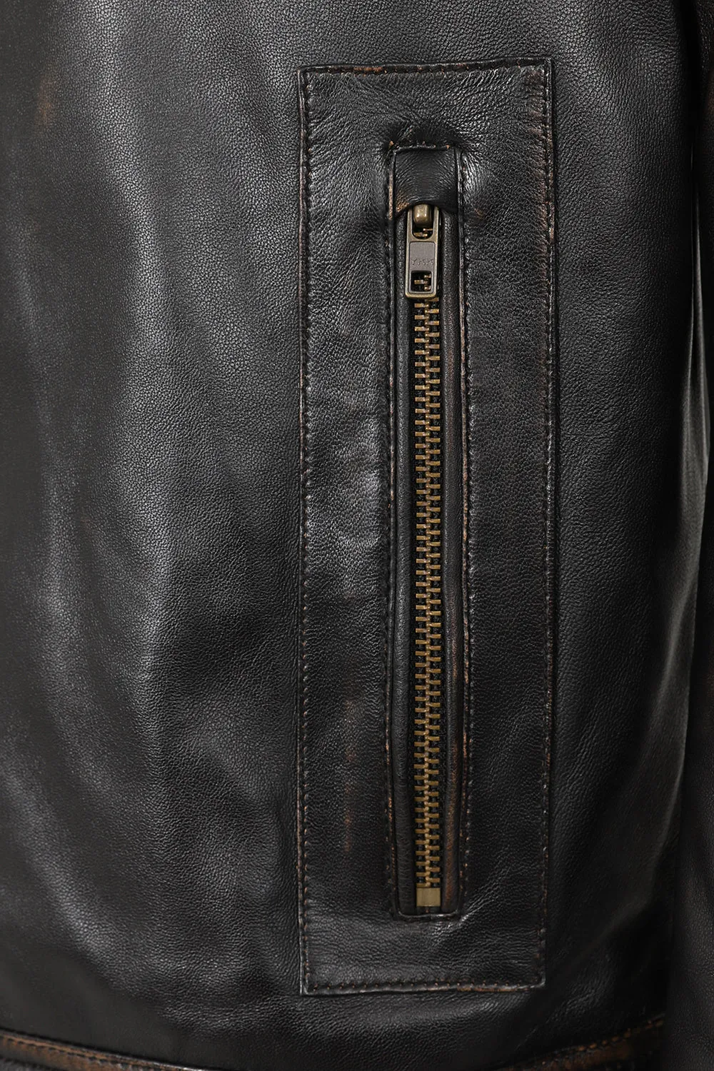 Men's Brown Classic Genuine Nappa Leather Jacket  - 'ARMANDO'