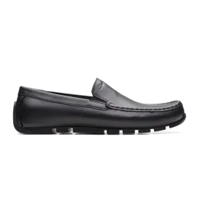 Mens - Oswick Plain Black Leather