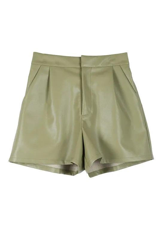 Nichelle Vegan Leather Shorts