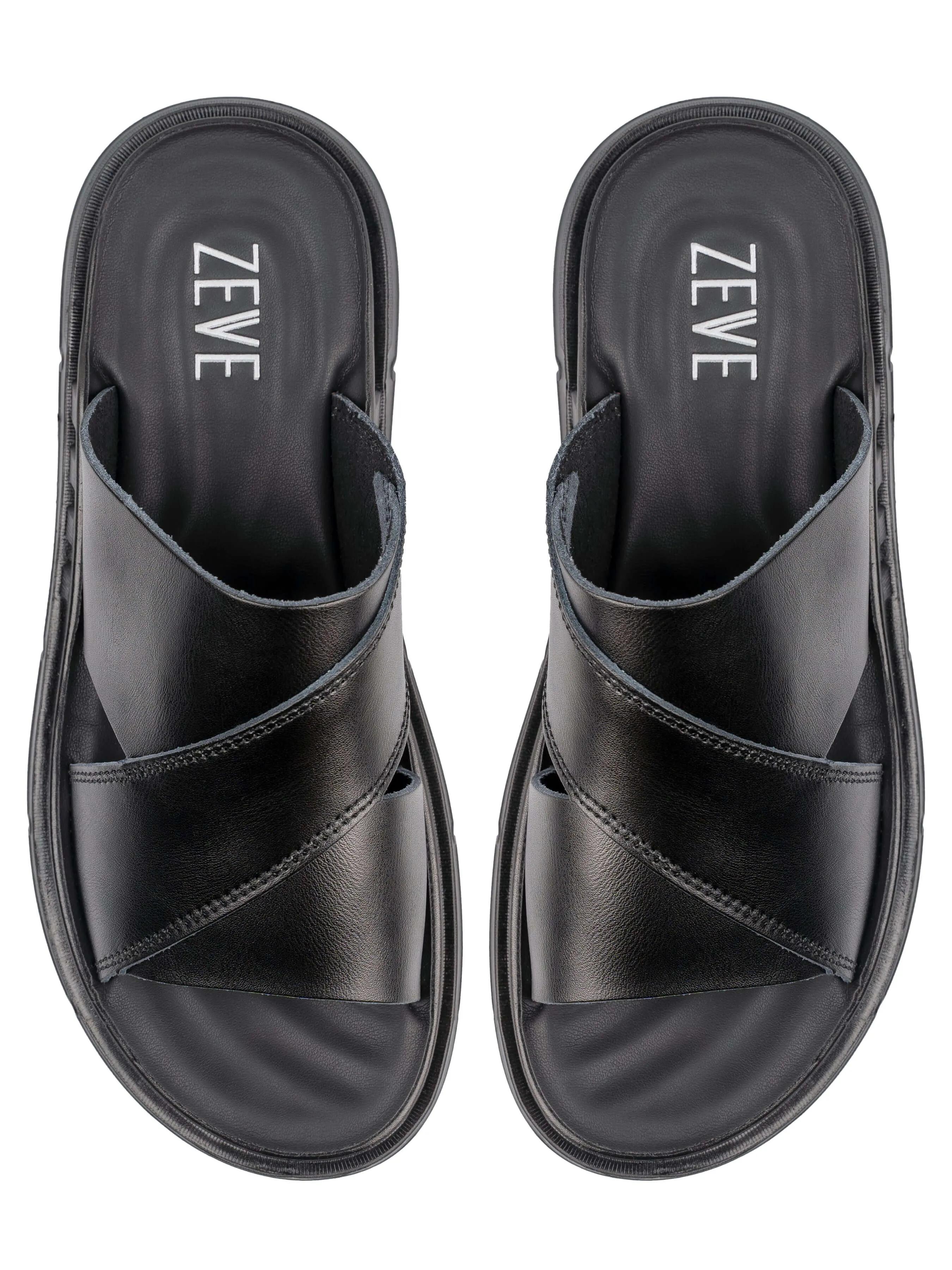 Pierre Sandal - Black Leather