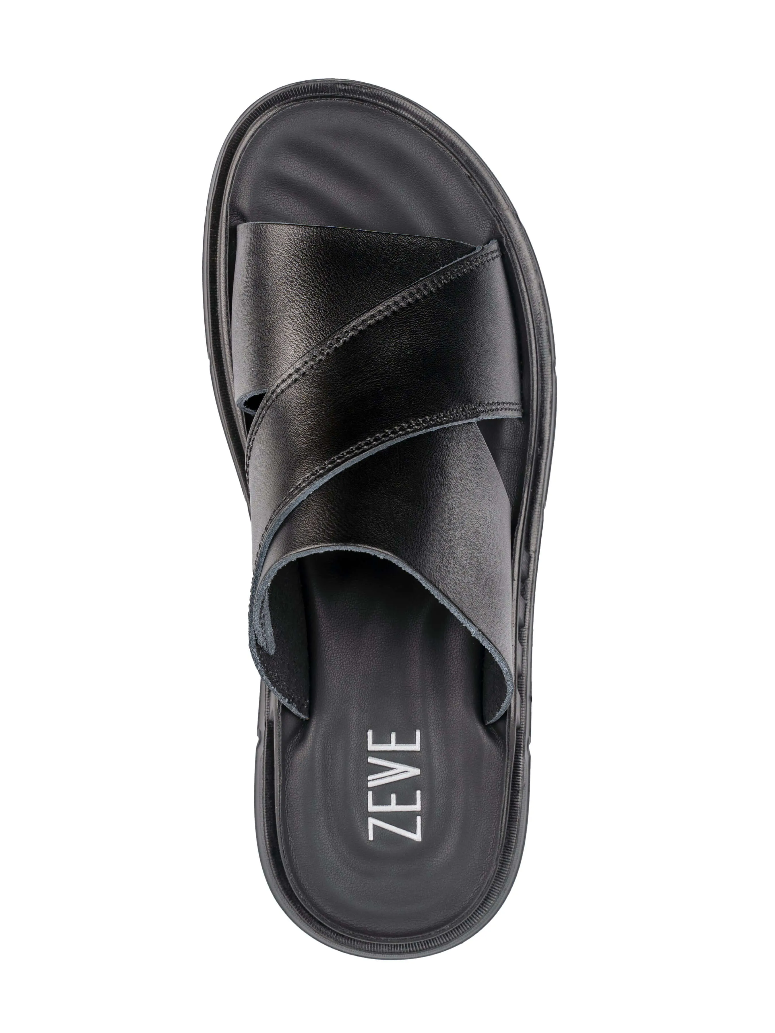 Pierre Sandal - Black Leather