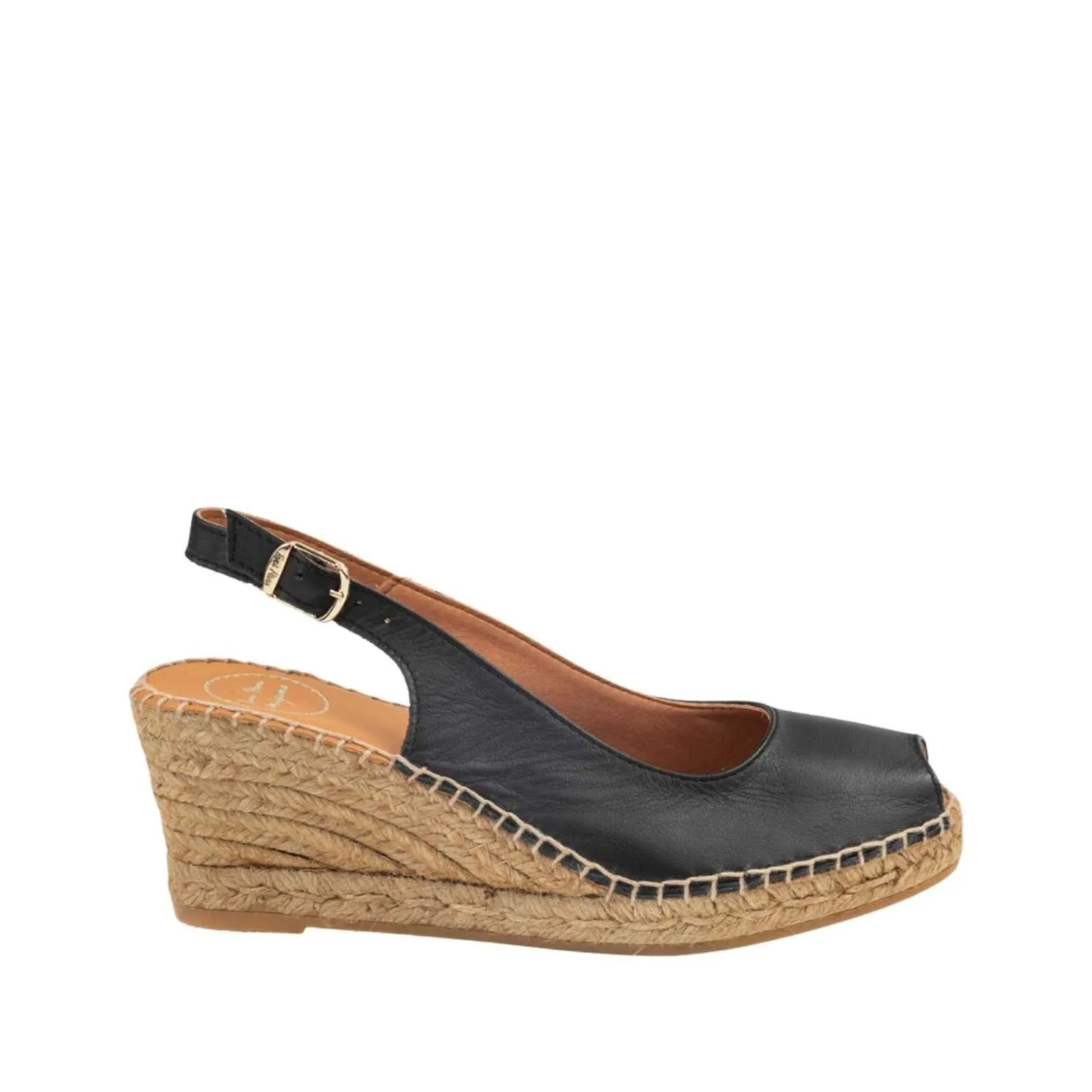 Plain Leather Wedge Espadrille for Women - Croacia