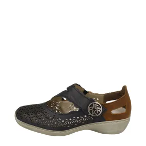 Rieker Women's Doris G4 Mary Jane in Navy