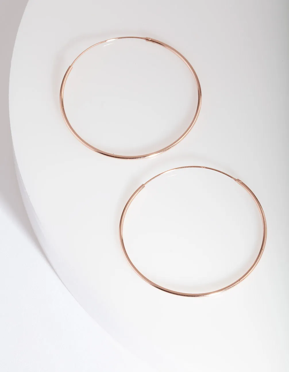 Rose Gold Plated 40mm Hoop Earring