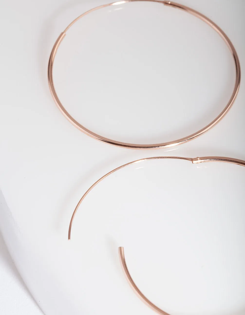 Rose Gold Plated 40mm Hoop Earring