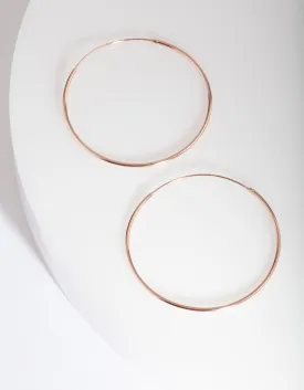 Rose Gold Plated 40mm Hoop Earring