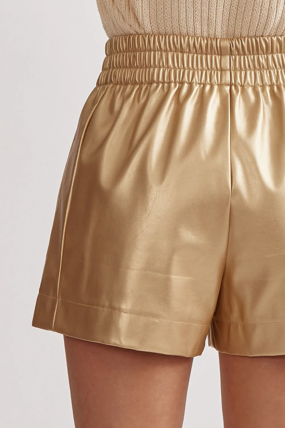 'Second Take' Shorts - Gold