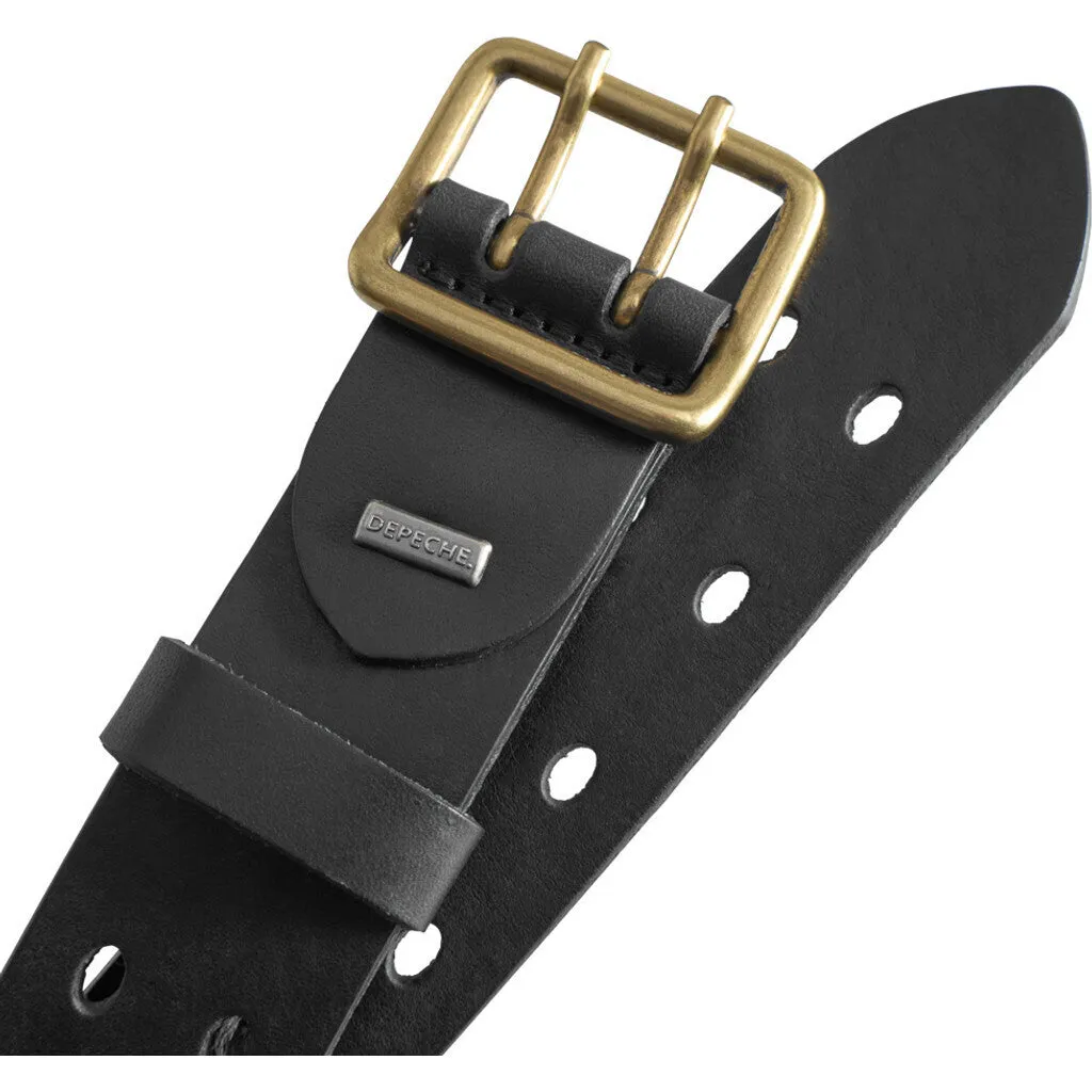 Waist narrow belt in soft leather quality / 15186 - Black (Nero)