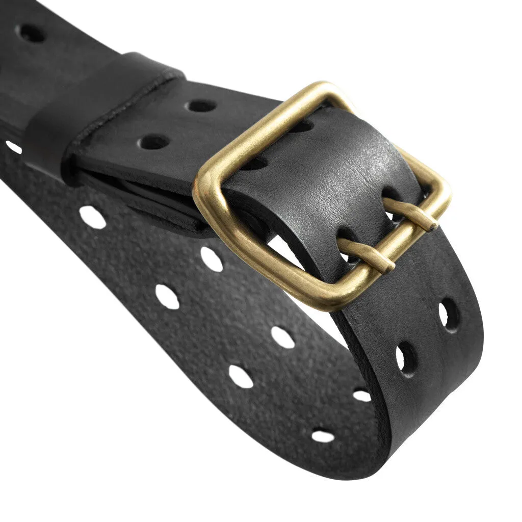 Waist narrow belt in soft leather quality / 15186 - Black (Nero)