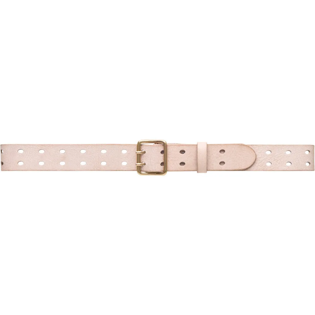 Waist narrow belt in soft leather quality / 15186 - Sand