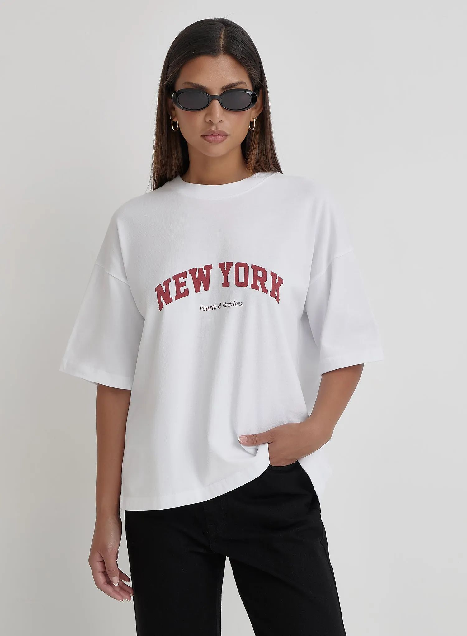 White New York T-shirt- Macy