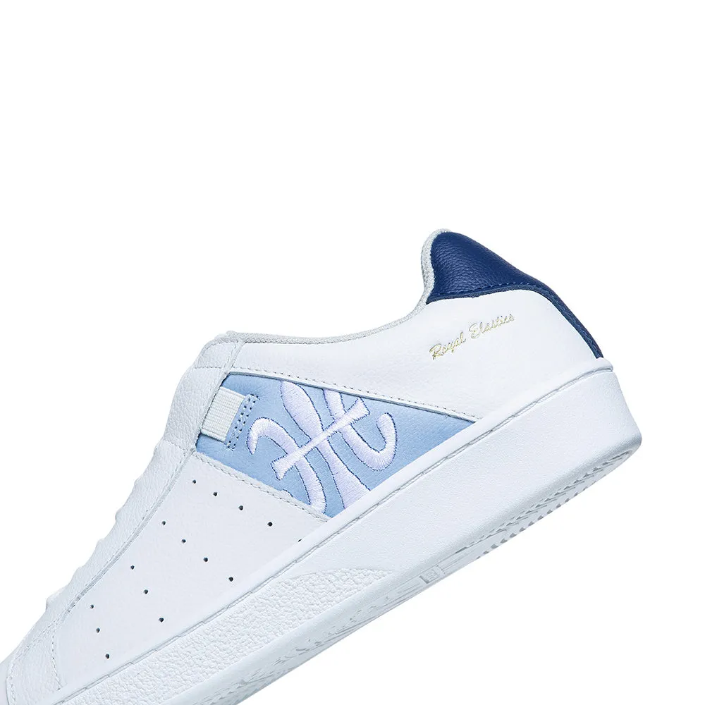 Women's Icon White Blue Leather Sneakers 91911-055